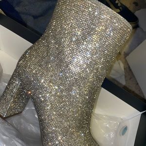 INC sparkly booties/size 6 1/2